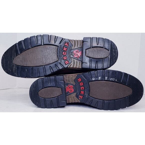 Rocky Original Ride Lacer 9" Boots Men's US 13Wide Waterproof Western Brown 2723 - Picture 11 of 13